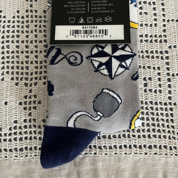 NEW with tags YoSox grey, red, navy, white & yellow socks men’s size 7-12 rare - Picture 9 of 9